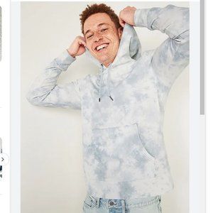 OLD NAVY Men's Tie-Dyed Pullover Hoodie Size M in Periwinkle Tie-Dye